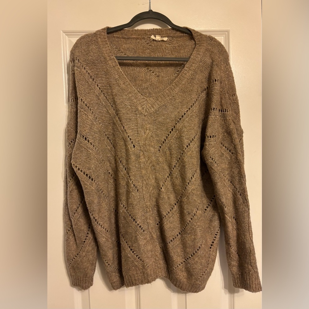 ADORA V-Neck Sweater - Tan